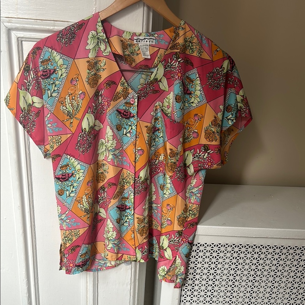 Colorful Geometric Print Women's Top